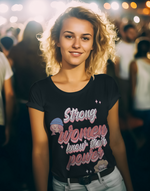 Women's Black Strong Women Know Their power graphic printed tshirt