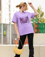 Women's Black This is where i belong graphic printed Oversized tshirt