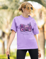 Women's Black This is where i belong graphic printed Oversized tshirt