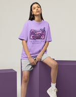 Women's Black This is where i belong graphic printed Oversized tshirt