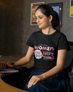 Women's Black Women Can do Everything graphic printed tshirt
