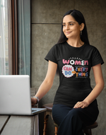 Women's Black Women Can do Everything graphic printed tshirt
