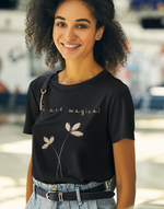 Women's Black You are Magical graphic printed tshirt