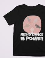 Women's Black be Resistance is power graphic printed tshirt