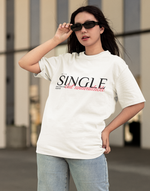 Women's Black Single but unavailable graphic printed Oversized tshirt