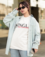 Women's Black Single but unavailable graphic printed Oversized tshirt