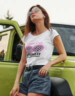 Women's White Trippy Princess graphic printed tshirt