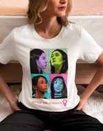 Women's White better and stronger graphic printed tshirt