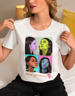 Women's White better and stronger graphic printed tshirt