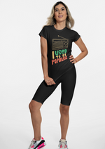 I used to be popular graphic printed round neck tshirt