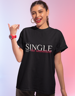 Women's Black Single but unavailable graphic printed Oversized tshirt