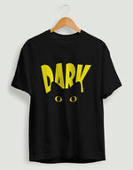 Women's black dark cat graphic printed tshirt