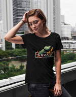 Women's black grace graphic printed tshirt