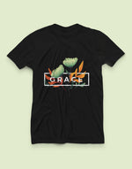 Women's black grace graphic printed tshirt