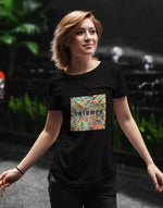 Women's black triumph graphic printed tshirt