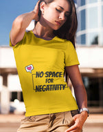 Women's golden yellow graphic printed tshirt