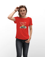 Women's red looking for my dream graphic printed tshirt