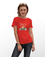 Women's red looking for my dream graphic printed tshirt