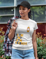 Women's white be the light graphic printed tshirt