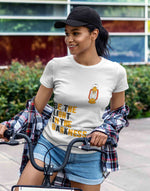 Women's white be the light graphic printed tshirt