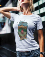 Women's white collect memories graphic printed tshirt