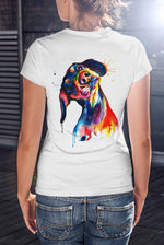 Women's white puppy love graphic printed tshirt