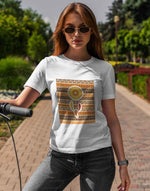 Women's white tribal graphic printed tshirt