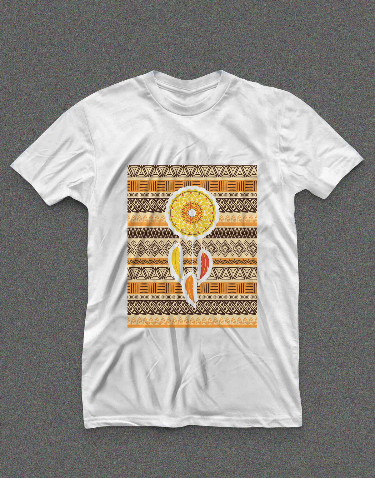 Women's white tribal graphic printed tshirt